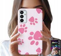 ETUI DO SAMSUNG GALAXY M13 4G - RÓŻOWE PSIE ŁAPKI, PLECKI, OBUDOWA CASE