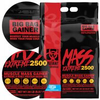 Gainer 9kg Bcaa L-glutamina Mutant Mass XXXtreme MASA SIŁA PVL ciastko