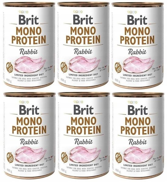 BRIT MONO PROTEIN RABBIT 6x400g karma mokra zdjęcie 5