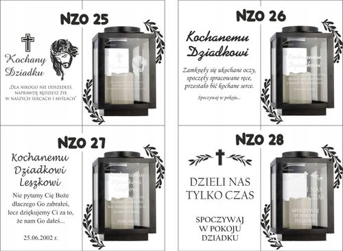 Latarenka na cmentarz z imieniem datą pamiątkowy znicz z osobistym tekstem na Arena.pl