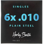 Struny do gitary elektrycznej Harley Benton Valuestrings Singles 6x010