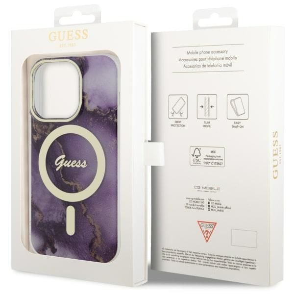 Etui Guess do iPhone 14 Pro, Fioletowy, MagSafe zdjęcie 8