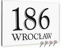 Tabliczka adresowa Dibond Tablica adres domu Biała 20x15