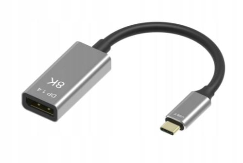 Kabel Adapter USB-C DisplayPort 1.4 8K 5K 4K Display Port Żeński 144 240Hz na Arena.pl