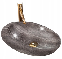 UMYWALKA NABLATOWA OWALNA REA ROXY GREY STONE KAMIENNA BRĄZOWA 31x49 cm