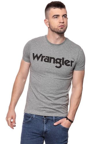 WRANGLER SS LOGO TEE GREY MARL W7C04D3VB S na Arena.pl