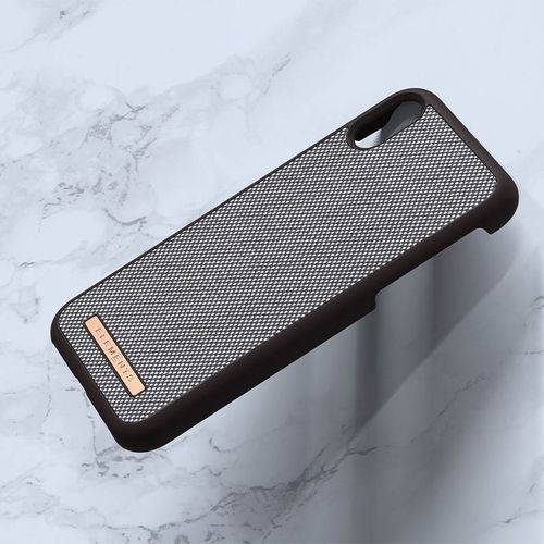 Materiałowe etui do iPhone XR (Dark Brown Pattern 1) na Arena.pl