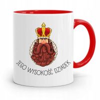 Kubek Czerwony Dla Dziadka Jego Wysokość Dziadek Z Nadrukiem Ze Zdjęciem