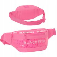 Saszetka nerka biodrowa różowa damska młodzieżowa pasek zamek dwukomorowa