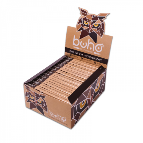 bibułki buho natural king size slim + tips na Arena.pl