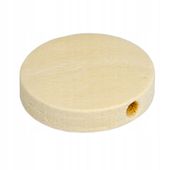 Drewniane koraliki DYSK moneta surowe 15mm 20szt.