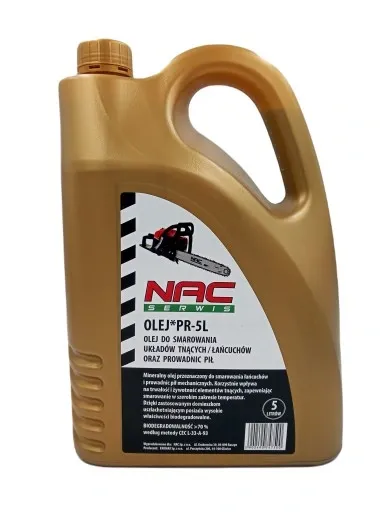 Olej do łańcucha do pilarek prowadnic 5L NAC zdjęcie 2