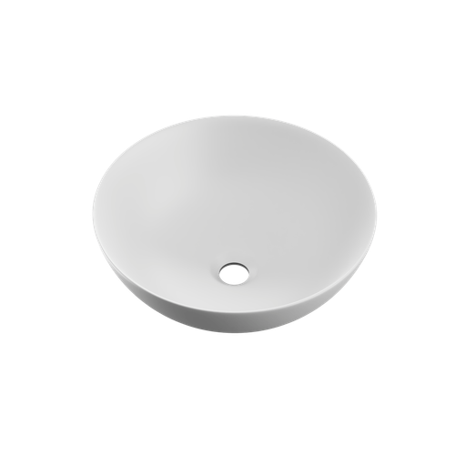 Luqa umywalka nablatowa 40 cm okrągła, biały mat na Arena.pl