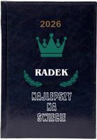 Kalendarz A5 2026 tygodniowy KSIĄŻKOWY PERSONALIOZOWANY DLA CHŁOPAKA