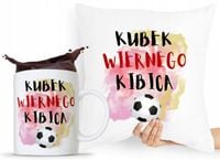 Zestaw Poduszka + Kubek Dla Kibica Prezent Z Nadrukiem Ze Zdjęciem