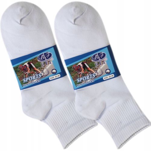 10 X SKARPETY MĘSKIE SKARPETKI BAWEŁNIANE TRWAŁE BIAŁE 43/46 na Arena.pl