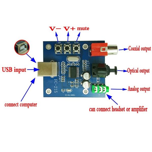 USB DAC PCM2704, COAXIAL, OPTICAL, + KABEL USB ! zdjęcie 3