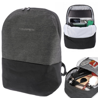 plecak czarny / szary miejski podróżny na laptop 15,6" pojemny do samolotu