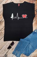 Damska bluzka koszulka damski t-shirt czarny XL