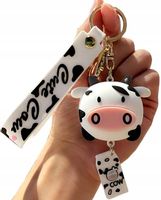 Brelok Krowa Mućka Krówka prezent do torby kluczy F52_Biały