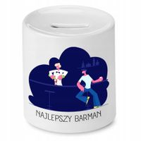 Skarbonka Dla Barmana Najlepszy Barman Prezent Z Nadrukiem Ze Zdjęciem