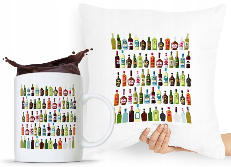 Zestaw Poduszka + Kubek Prezent Dla Barmana Z Nadrukiem Ze Zdjęciem zdjęcie 1