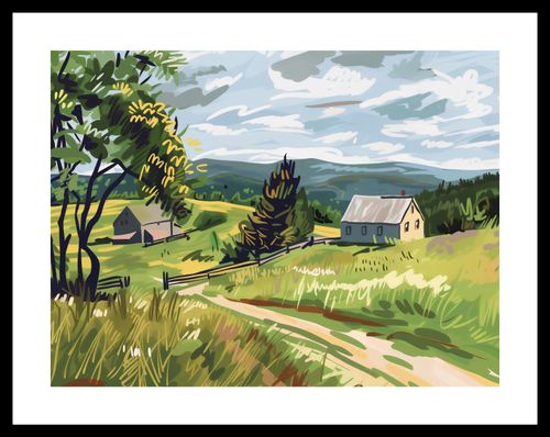 Plakat 40x30cm Bujna Wieś na Arena.pl