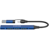 canyon hub ds-02 4 w 1 usb-a/c niebieski