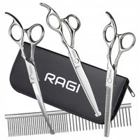 NOŻYCZKI DO STRZYŻENIA PSÓW GRZEBIEŃ FRYZJER PSA Zestaw do Obcinania w Etui