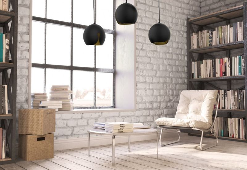 Lampa wisząca 3xE27 MALAGA BLACK zdjęcie 2