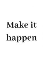 Plakat 70x100cm  Z Napisami Nowoczesny Cytat Make It Happen