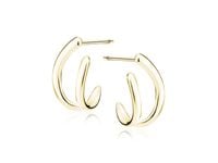 POZŁACANE SREBRNE KOLCZYKI OTWARTE KÓŁKA KÓŁECZKA