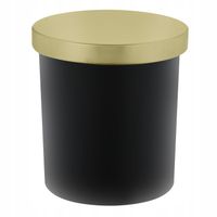 Słoik do świec czarny mat 300 ml ze złotą pokrywką - 72 sztuki