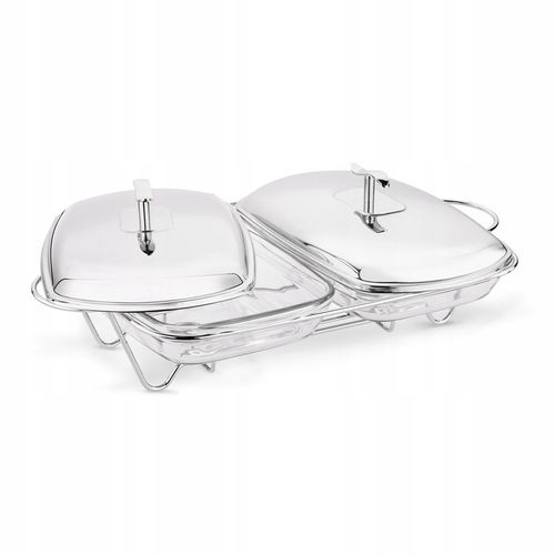 NACZYNIA SZKLANE na podgrzewaczu prostokątne Tadar Longa 2 x 2 l na Arena.pl