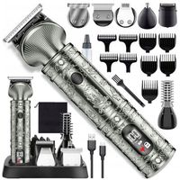 WIELOFUNKCYJNY TRYMER GOLARKA MASZYNKA DO STRZYŻENIA LCD XXL USB 16W1