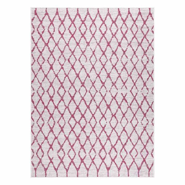 RUG/LU/VINEA/GRID/CREAM+PINK/80x150 zdjęcie 1