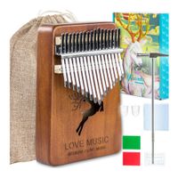 Kalimba drewniana 17-tonowa z akcesoriami KIRA