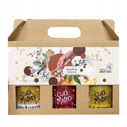 Bartnik Cud Miód Mix 3 miodów smakowych 250g x 3 + pudełko ozdobne na Arena.pl