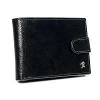 portfel męski z zapięciem na zatrzask i schowkiem