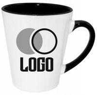 Kubek Latte mały ceramiczny nadruk TWOJE LOGO NAPIS gadżet firmowy 25 sztuk