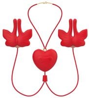 Naszyjnik z wibrującymi zaciskami na sutki