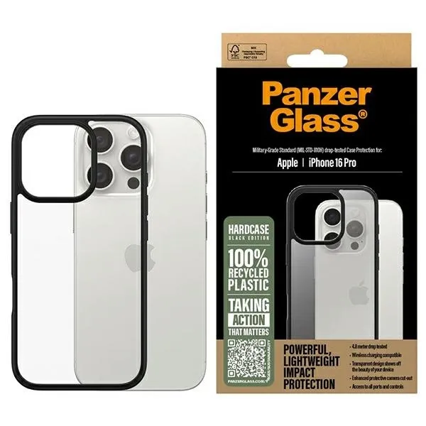 Etui PanzerGlass HardCase na iPhone 16 Pro - czarne zdjęcie 1