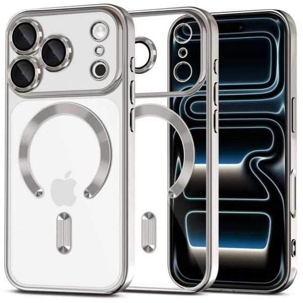tech-protect magflex magsafe iphone 17 pro shiny silver zdjęcie 1