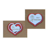 magnesy 5szt.  na lodówkę drewniane dziadek 5cm.