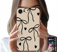 ETUI DO IPHONE ( 6 PLUS ) - BEŻOWE KOKARDKI WSTĄŻKA MODNE WZORY