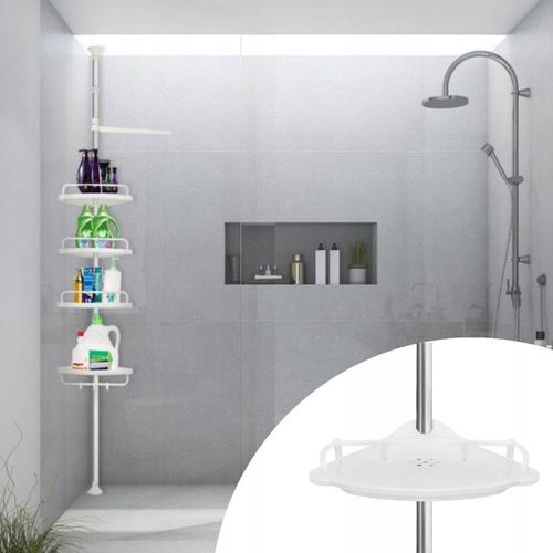 PÓŁKA ŁAZIENKOWA NAROŻNA POD PRYSZNIC TELESKOPOWA DO ŁAZIENKI KOSMETYK 305c na Arena.pl