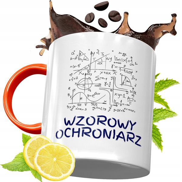 Kubek Pomarańczowy Dla Ochroniarza Prezent Z Nadrukiem Ze Zdjęciem zdjęcie 1