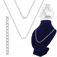 Łańcuszek srebrny pr. 925 Splot PANCERKA do Zawieszek | 60 cm x 2 mm