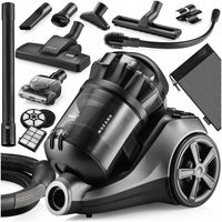 ODKURZACZ CYKLONOWY 10 metrów BEZWORKOWY TURBOSZCZOTKA 4000W FILTR HEPA 3L