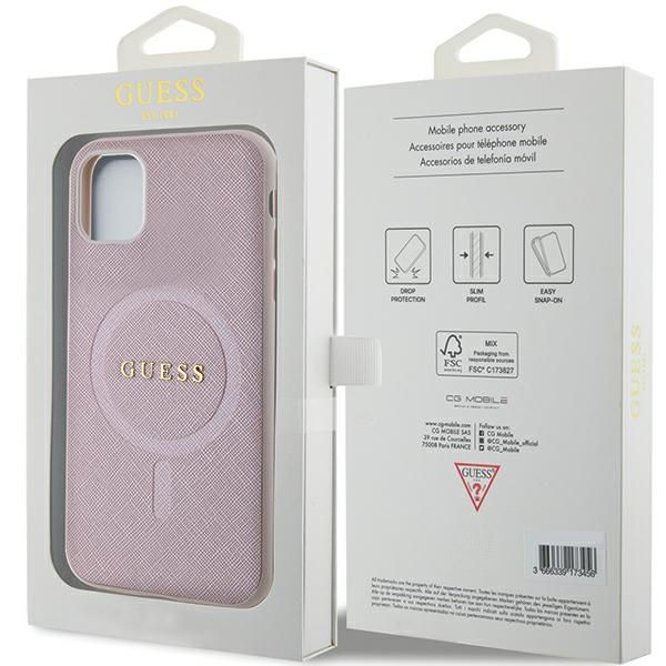 Etui Guess do iPhone 11, iPhone XR, Różowy, MagSafe zdjęcie 8